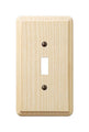 AmerTac Contemporary Unfinished Ash Wood - 1 Toggle Wall Plate 401T