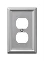 AmerTac Chelsea Brushed Nickel Steel 1 Duplex Outlet Wall Plate 149DBN