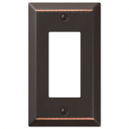 AmerTac Century Aged Bronze Steel 1 Rocker Wallplate 163RDB