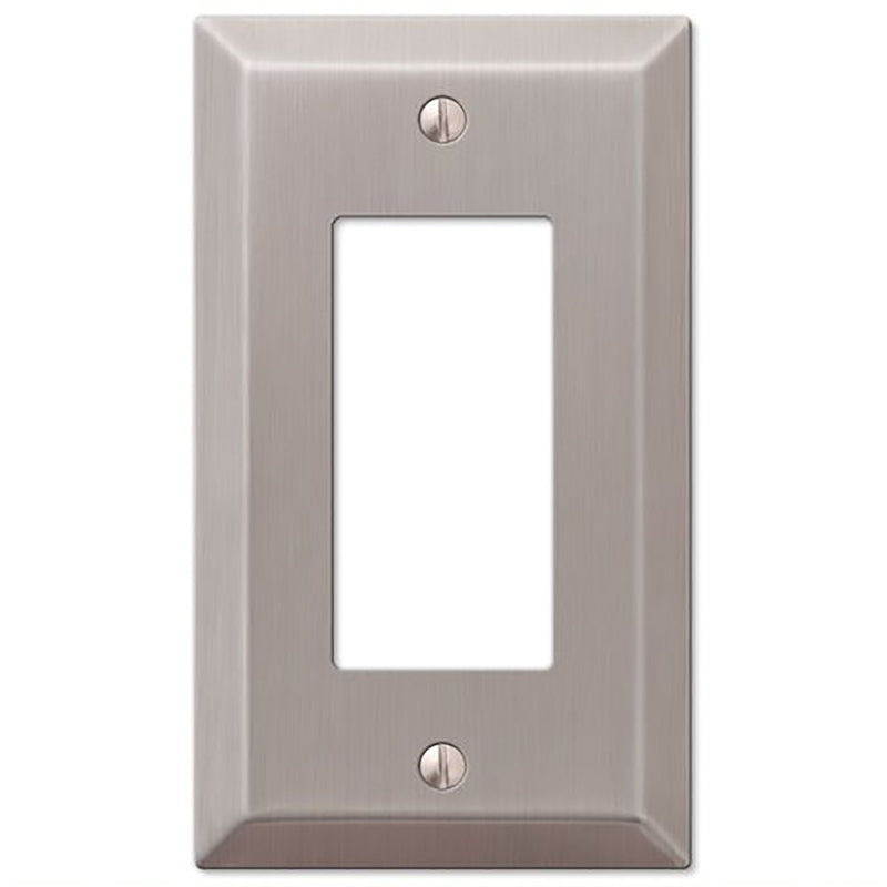 AmerTac Century Brushed Nickel Steel 1 Rocker Wallplate 163RBN