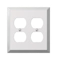 AmerTac Century Polished Chrome Steel 2 Duplex Outlet Wall Plate 161DD