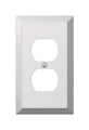 AmerTac Century Polished Chrome Steel 1 Duplex Outlet Wall Plate 161D