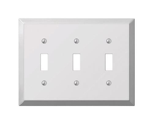 AmerTac Century Polished Chrome Steel 3 Toggle Wall Plate 161TTT