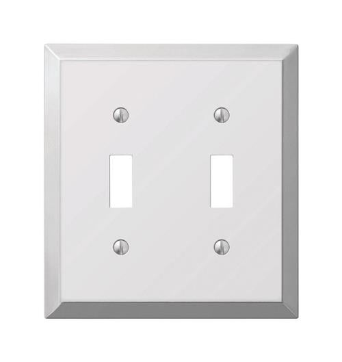 AmerTac Century Polished Chrome Steel 2 Toggle Wall Plate 161TT