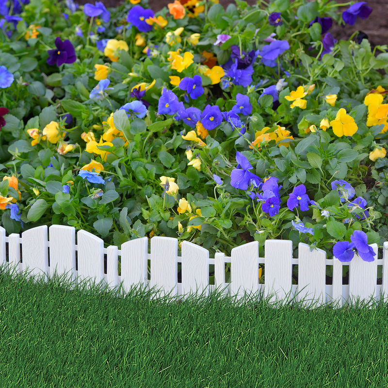 EasyFlex 10 ft. L Plastic White Landscape Edging Kit 3600WT-10-6-2