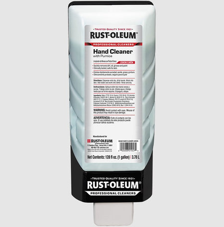 Rust-Oleum Hand Cleaner in lemon scent on a light gray background.