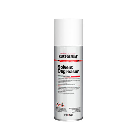 A can of Rust-Oleum Professional Series Solvent Degreaser, 15 oz (425 g), shown on a solid white background.