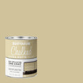 A can of Rust-Oleum Chalked Ultra Matte Paint in a warm beige/taupe color, shown against a matching solid background. The label features white and silver text and graphics.