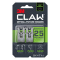 Packaging of 3M CLAW drywall picture hangers with product details on a white background