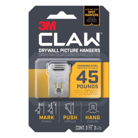 3M CLAW drywall picture hangers packaging on a white background