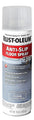 Rust-Oleum Anti-Slip Floor Spray can in clear textured satin finish, with a white cap and a label featuring red, white, and gray sections.