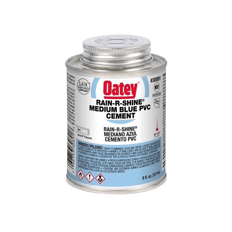 Oatey 8 Oz PVC Rain-R-Shine Blue Cement 30891