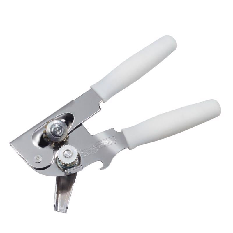 Swing-A-Way White Steel Manual Can Opener 407WH on a white background