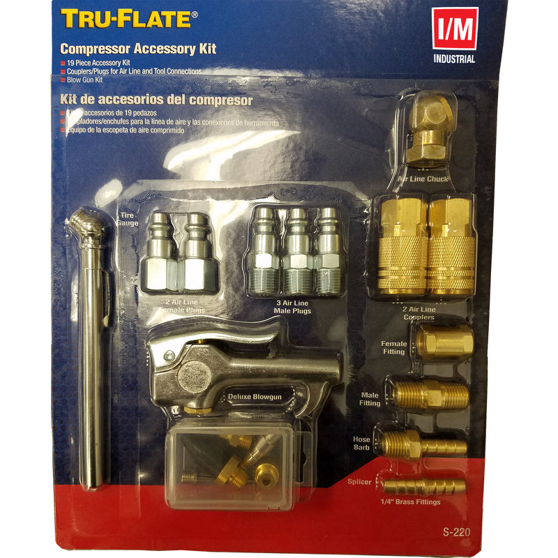 Compressor Accessory Kit 17 Pc Tru-Flate 19 Pc Compressor Accessory Kit 41-175 – ThePaintStore.com