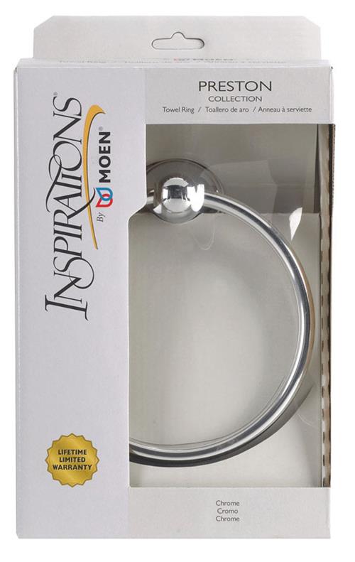 Moen Preston Chrome Towel Ring DN8486CH