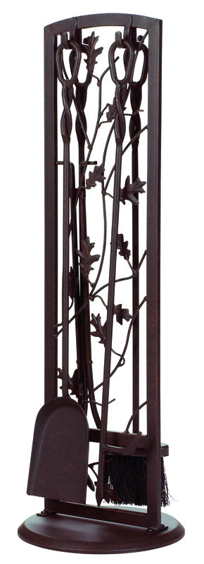 Panacea 5-Pc Brown Oak Leaf Fireplace Tool Set 15913