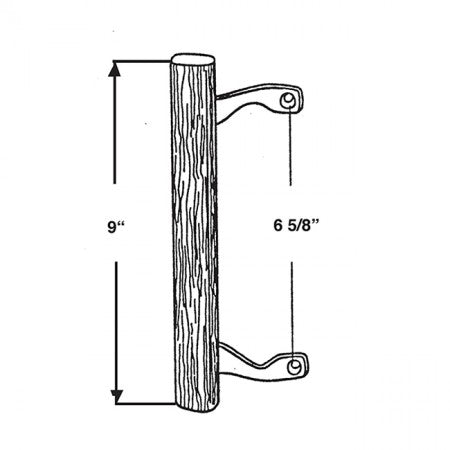 Barton Kramer 442B Wood Patio Door Handle with Bronze Bracket-1