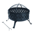 Living Accents 35.47 in. W Steel Lattice Round Wood Fire Pit SRFP11222