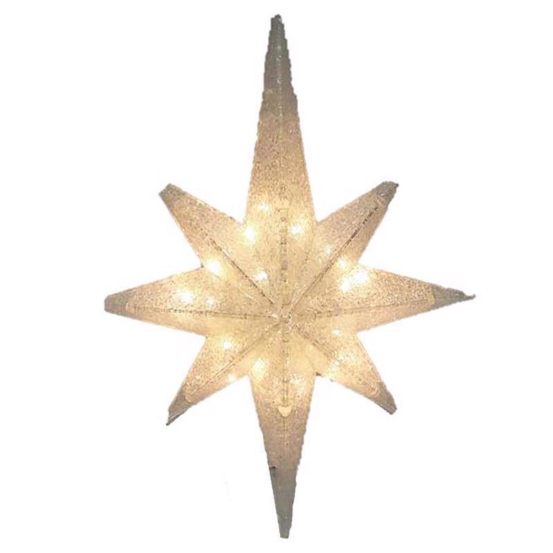 Decorative star-shaped light on a white background