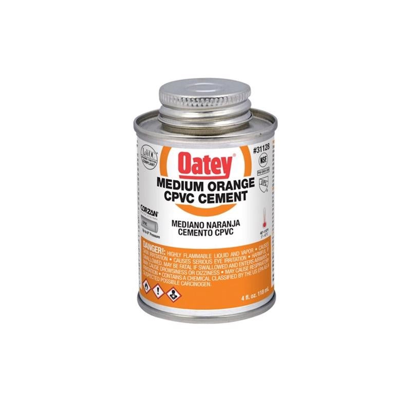 Oatey 4 Oz CPVC Medium Orange Cement 31128 – ThePaintStore.com