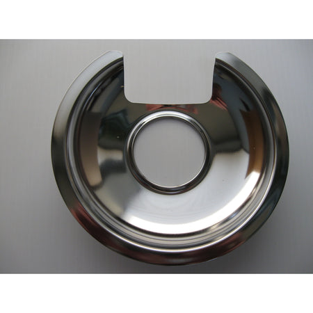 Stanco 6 Inch GE - Hotpoint Chrome Plated Reflector Pan on a gray background
