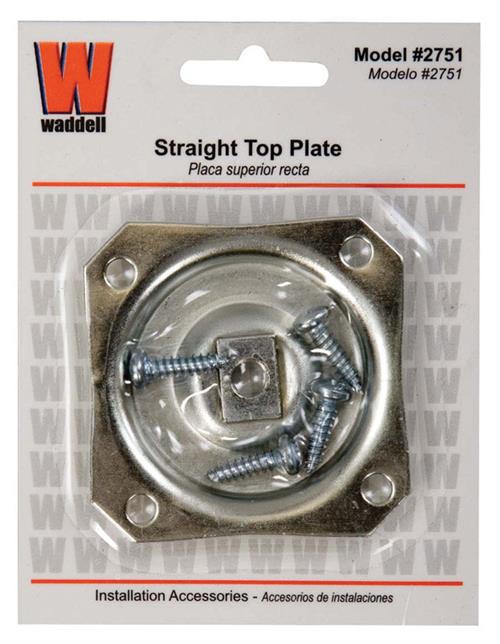 Waddell 2-7-16 Inch L X 2-7-16 Inch W Straight Top Plate 2751