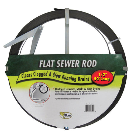 Cobra Flat Steel Sewer Rod