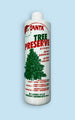 Bottle of Santa Tree Preserve on a light blue background