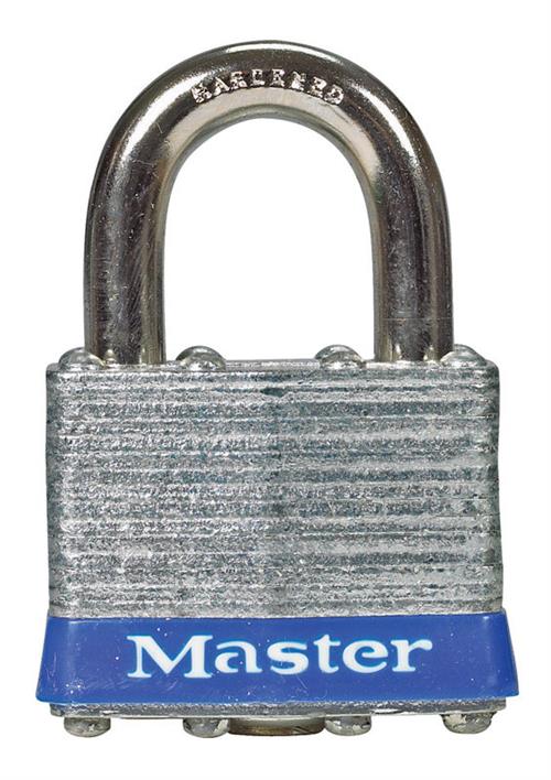 Master Lock 1-3/4in Wide Laminated Steel Pin Tumbler Padlock Universal Pin 1UP