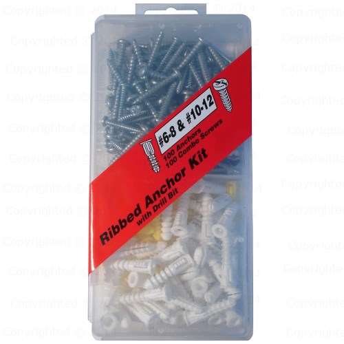 Ribbed Plastic Anchor Kit