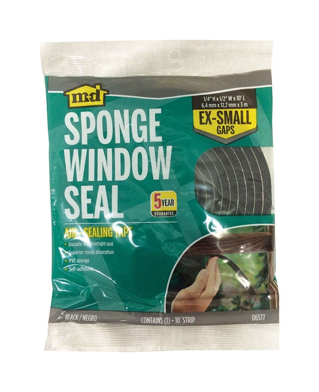 MD Building Products 06577 Premium Sponge Window Seal 1-4 in. X 1-2 in. X 10 Ft.