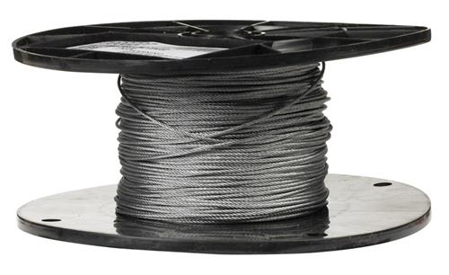 Campbell 1/16" 7 x 7 Galvanized Wire Cable 500 Ft 7000227