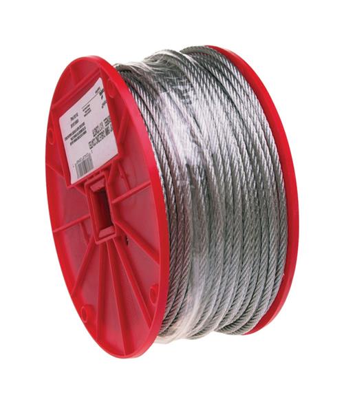 Campbell 1/8" 7 x 7 Galvanized Wire Cable 500 Ft 7000427