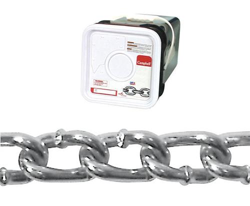 Campbell 2/0 Zinc Plated Twist Link Machine Chain 175 Ft Pail 0322026