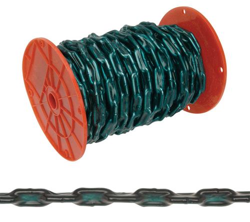Campbell 2/0 Straight Link Coil Chain with Green Sleeve 60 Ft PS0332027