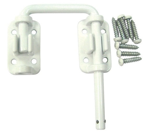 Barton Kramer 2 in. Patio Door Security Latch White 10366