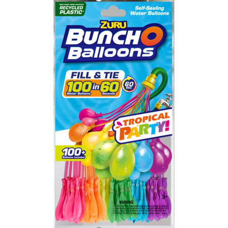 Zuru Bunch-O-Balloons Rapid Filling Water Balloons Plastic Rubber 100-Pack 56480SK