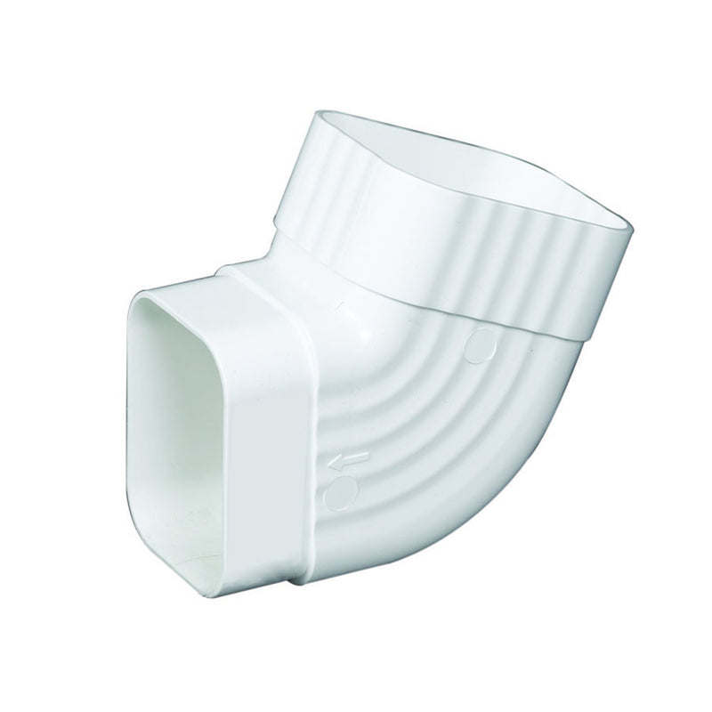 Amerimax 4.5 in. H X 5 in. W X 11 in. L White Vinyl K Gutter Elbow M0628