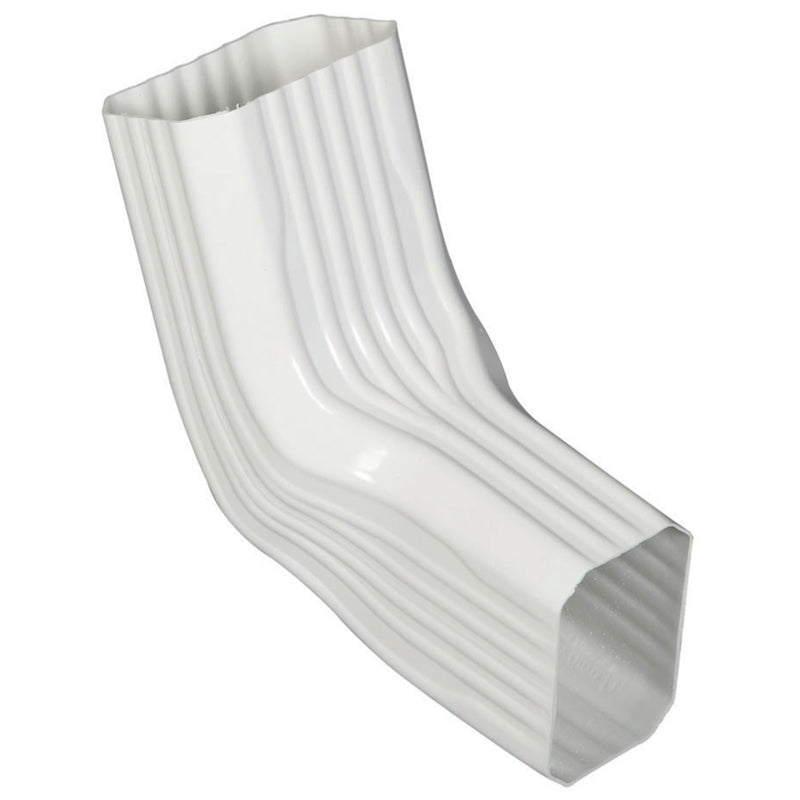 Amerimax 9.25 in. H X 3.25 in. W X 8 in. L White Vinyl A to B Gutter Elbow 37066