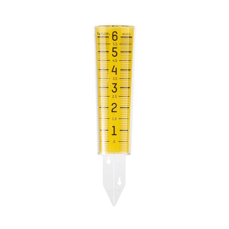 Taylor 2702N ClearVu 6 Inch Capacity Rain Gauge-Sprinkler Gauge