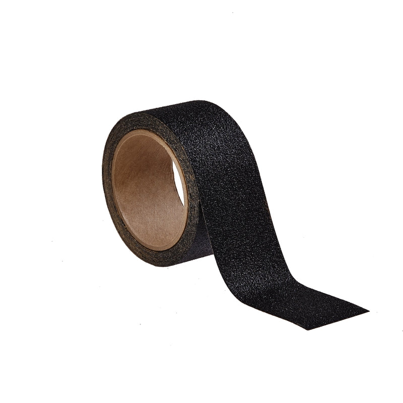 Roll of black tape on a white background