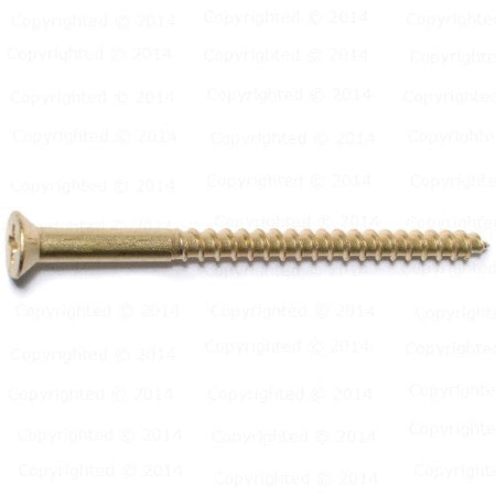 Solid Brass Phillips Flat Head Wood Screws - PFW-3086