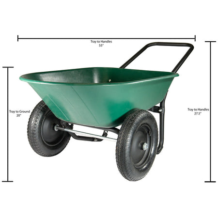 Yard Rover 5 Cu Ft Garden Star Poly Residential Wheelbarrow 70007-MAR-1