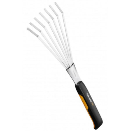 Fiskars Xact 17.24 in. 7 Tine Steel Garden Rake Poly Handle 315520-1001