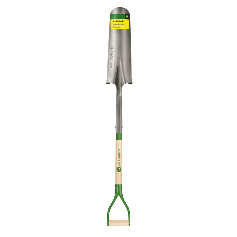 John Deere 42 in. Steel Round Drain Spade Wood Handle PEP-16-RBA-JD