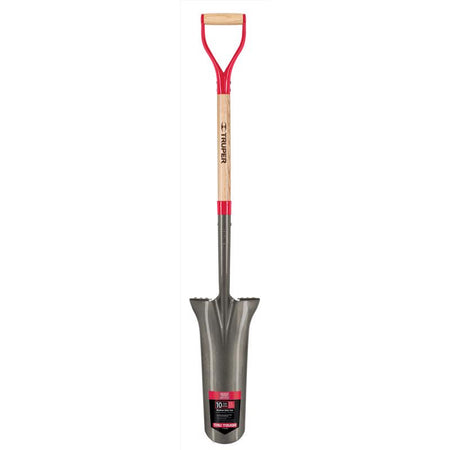 Truper Tru-Tough 48 in. Steel Round Drain Spade Wood Handle PEP-16E