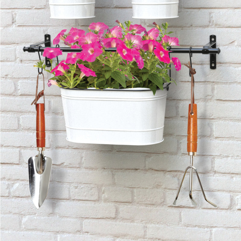 Panacea 82632 Metal Vintage Milkhouse Tub Wall Planter Kit White