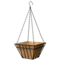 Panacea 14 in. D Steel English Wide Band Hanging Basket Black 87811