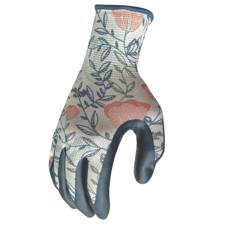 Digz Nitrile Multicolored Gardening Gloves on a white background
