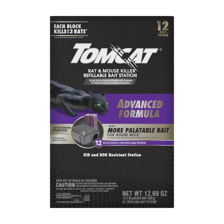 Tomcat Advanced Bait Station & Bait Blocks for Rats 12-Pack 0372705